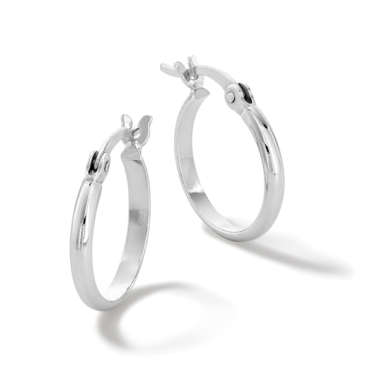 Sterling Silver 14mm Hoop Earrings