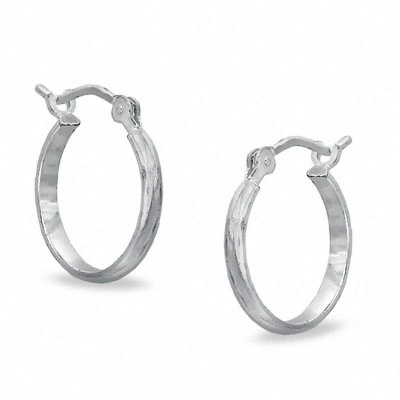 Sterling Silver 14mm Hoop Earrings