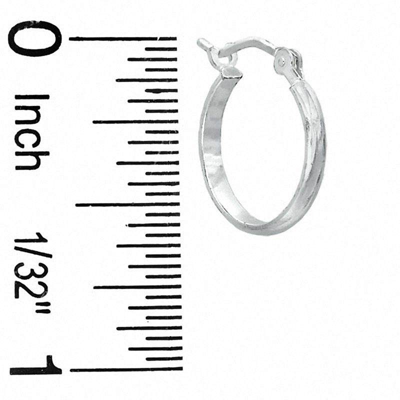 Sterling Silver 14mm Hoop Earrings