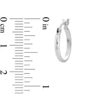 Sterling Silver 14mm Hoop Earrings