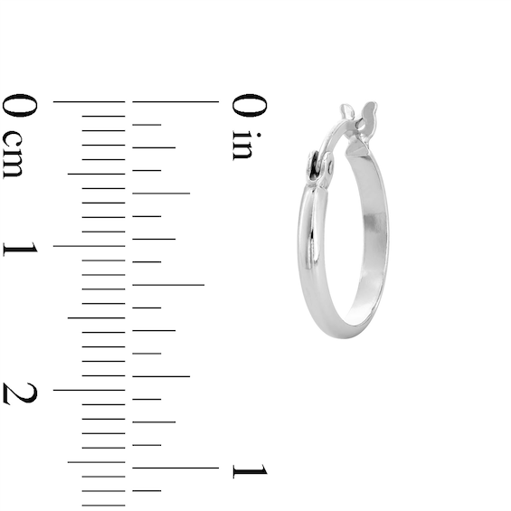 Sterling Silver 14mm Hoop Earrings