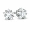 4mm Star-Shaped Cubic Zirconia Stud Earrings in Sterling Silver