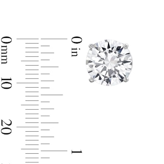 Solid Sterling Silver 10mm CZ Solitaire Studs