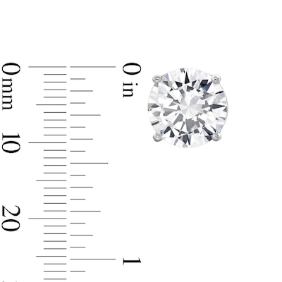 Solid Sterling Silver 10mm CZ Solitaire Studs