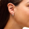 Thumbnail Image 2 of Cubic Zirconia Huggie Earrings in Sterling Silver