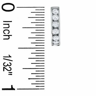 Solid Sterling Silver CZ Channel Huggies | Banter