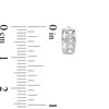 Thumbnail Image 3 of Princess-Cut Cubic Zirconia Huggie Earrings in Sterling Silver