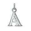 Thumbnail Image 0 of Cubic Zirconia Small Initial "A" Charm in Sterling Silver