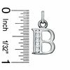 Thumbnail Image 2 of Cubic Zirconia Small Initial "B" Charm in Sterling Silver