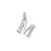 Thumbnail Image 1 of Cubic Zirconia Small Initial "M" Charm in Sterling Silver