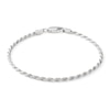 Thumbnail Image 0 of Made in Italy 050 Gauge Diamond-Cut Solid Rope Chain Bracelet in Solid Sterling Silver