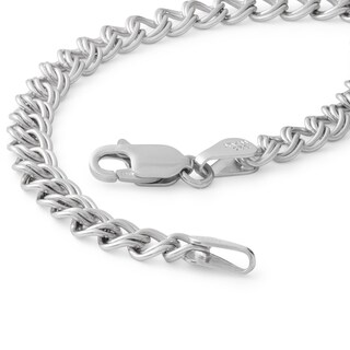 Made in Italy Gauge Link Charm Bracelet in Sterling Silver