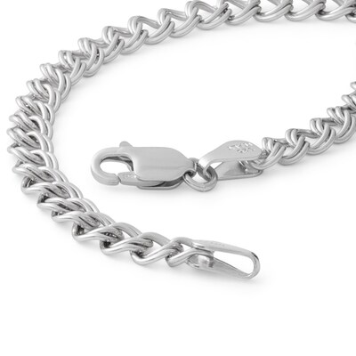 Made in Italy Gauge Link Charm Bracelet in Sterling Silver