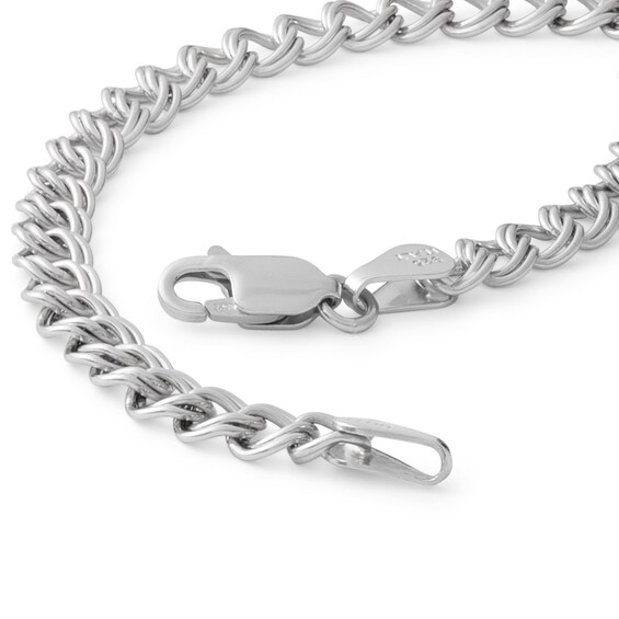 Made in Italy Gauge Link Charm Bracelet in Sterling Silver