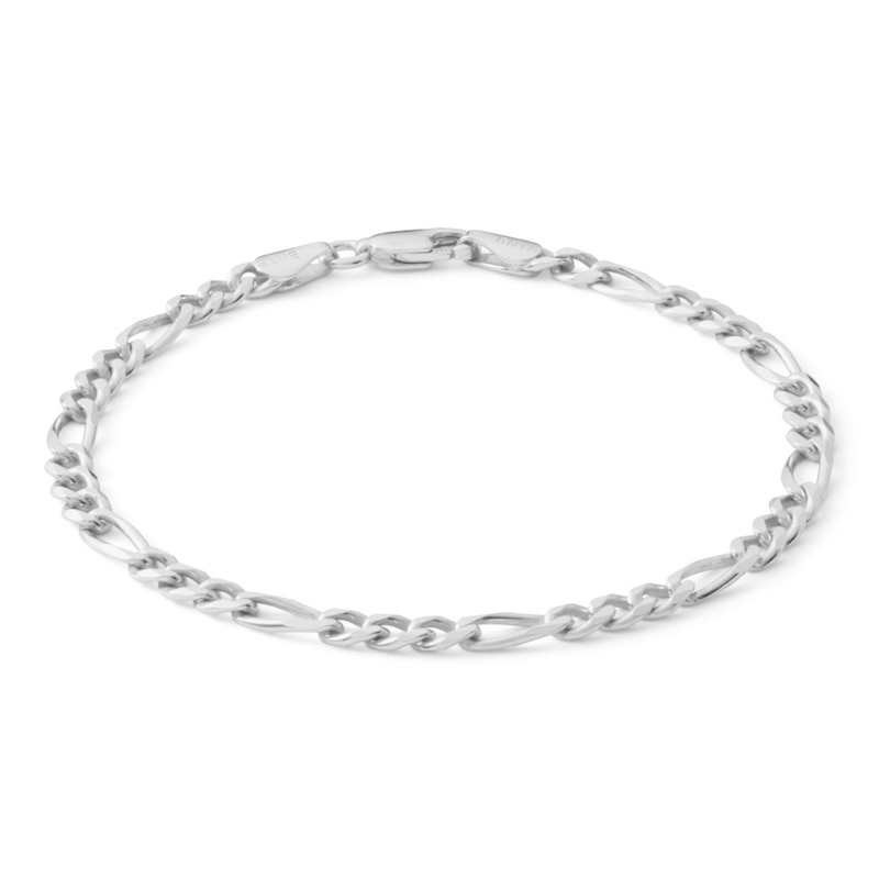 Made in Italy 100 Gauge Figaro Bracelet in Solid Sterling Silver