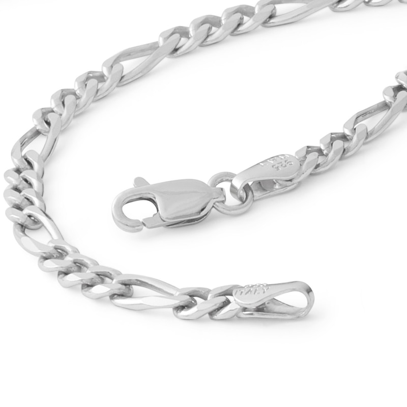 Made in Italy 100 Gauge Figaro Bracelet in Solid Sterling Silver