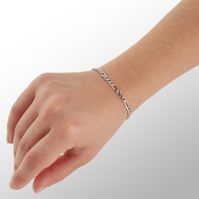 Made in Italy 100 Gauge Figaro Bracelet in Solid Sterling Silver