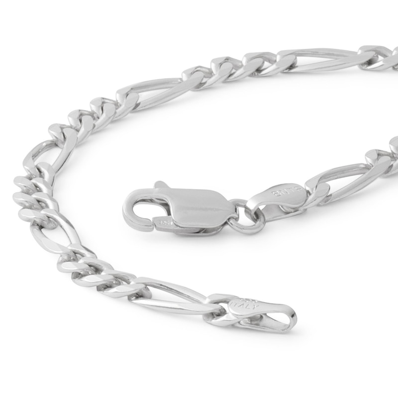Made in Italy 120 Gauge Figaro Chain Bracelet in Sterling Silver - 8"
