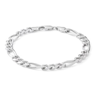 Made in Italy 180 Gauge Figaro Chain Bracelet in Sterling Silver - 8"
