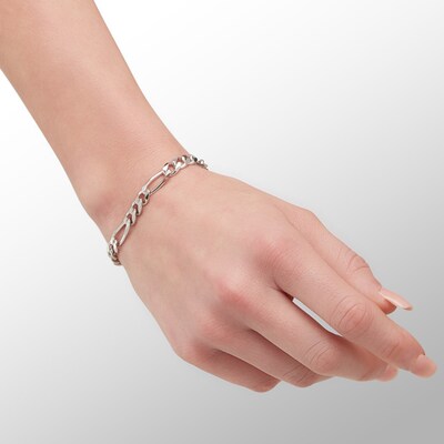 Made in Italy 180 Gauge Figaro Chain Bracelet in Sterling Silver - 8"