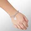 Made in Italy Heart Toggle Bracelet in Hollow Sterling Silver - 8"