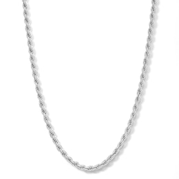 Made in Italy 050 Gauge Diamond-Cut Solid Rope Chain Necklace in Solid Sterling Silver - 20&quot;