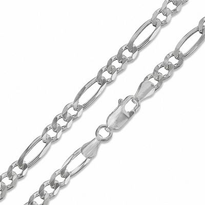 Made in Italy Gauge Figaro Chain Necklace in Sterling Silver