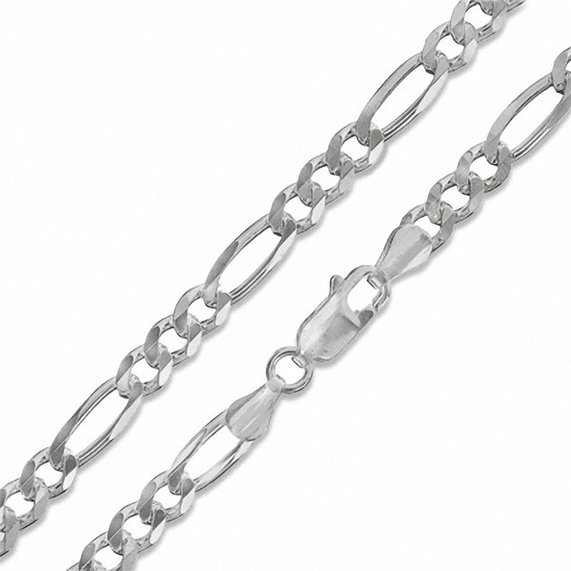 Made in Italy Gauge Figaro Chain Necklace in Sterling Silver