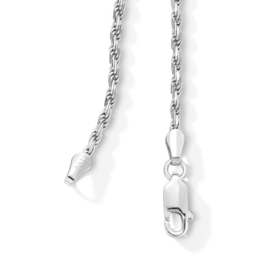 Sterling Silver Diamond-Cut Rope Chain Made in Italy