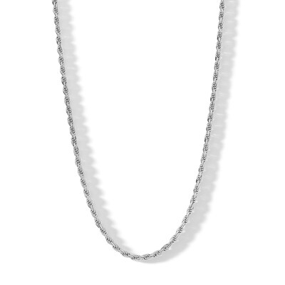 Sterling Silver Diamond-Cut Rope Chain Made in Italy