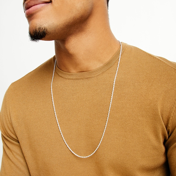 Sterling Silver Diamond-Cut Rope Chain Made in Italy