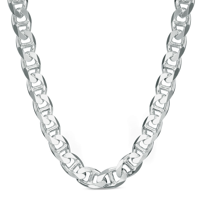 Main Image 1 of Sterling Silver 180 Gauge Mariner Link Necklace - 22"