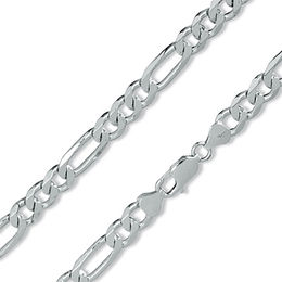 Made in Italy 220 Gauge Figaro Chain Necklace in Sterling Silver - 30&quot;