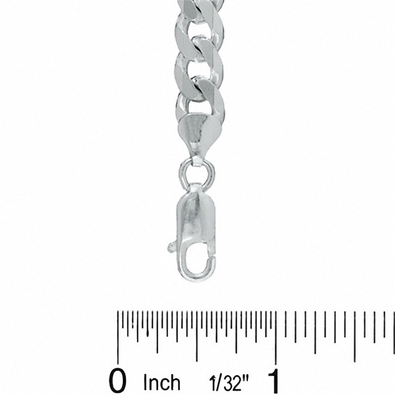Made in Italy 220 Gauge Curb Chain Necklace in Sterling Silver - 22"