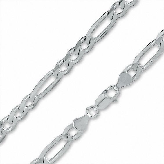 Sterling Silver 180 Gauge Figaro Chain Necklace