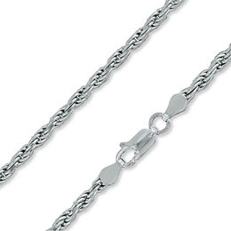 Made in Italy 070 Gauge Diamond-Cut Rope Chain Necklace in Sterling Silver - 20&quot;