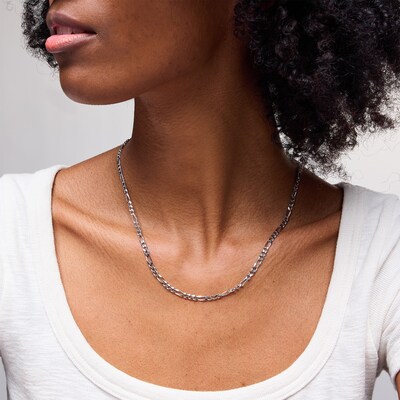 Sterling Silver Figaro Chain Made in Italy