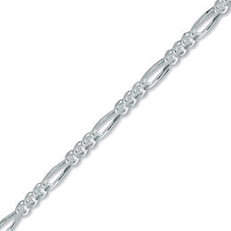 Made in Italy 080 Gauge Figaro Chain Necklace in Solid Sterling Silver - 20&quot;