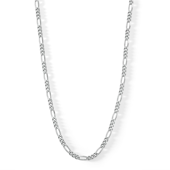 Made in Italy Gauge Figaro Chain Necklace in Solid Sterling Silver