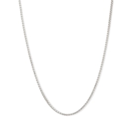 Made in Italy 024 Gauge Box Chain Necklace in Solid Sterling Silver - 20&quot;