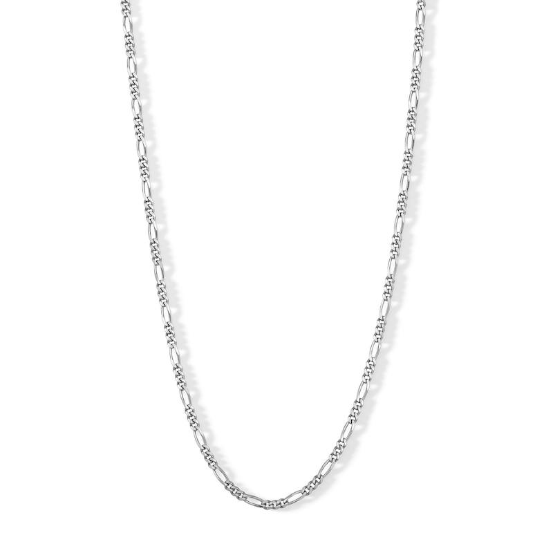 Made in Italy Gauge Figaro Chain Necklace in Solid Sterling Silver