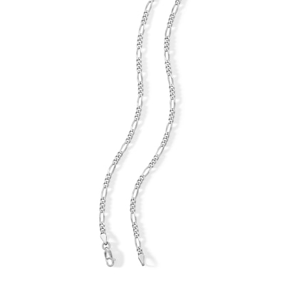 Made in Italy Gauge Figaro Chain Necklace in Solid Sterling Silver