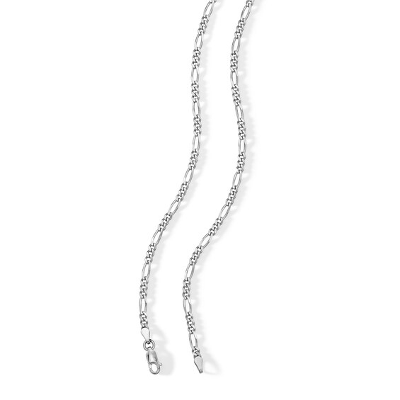 Made in Italy Gauge Figaro Chain Necklace in Solid Sterling Silver