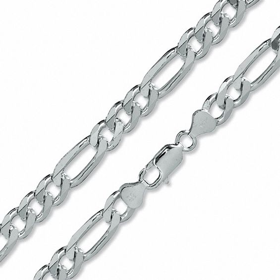 Sterling Silver 220 Gauge Figaro Chain Necklace