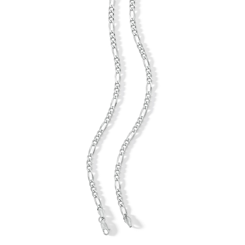 Main Image 3 of Sterling Silver Figaro Chain Made in Italy - 18"