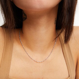 Sterling Silver Singapore Chain Made in Italy