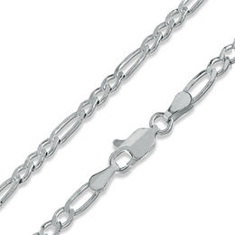 Made in Italy 080 Gauge Figaro Chain Necklace in Solid Sterling Silver - 18&quot;