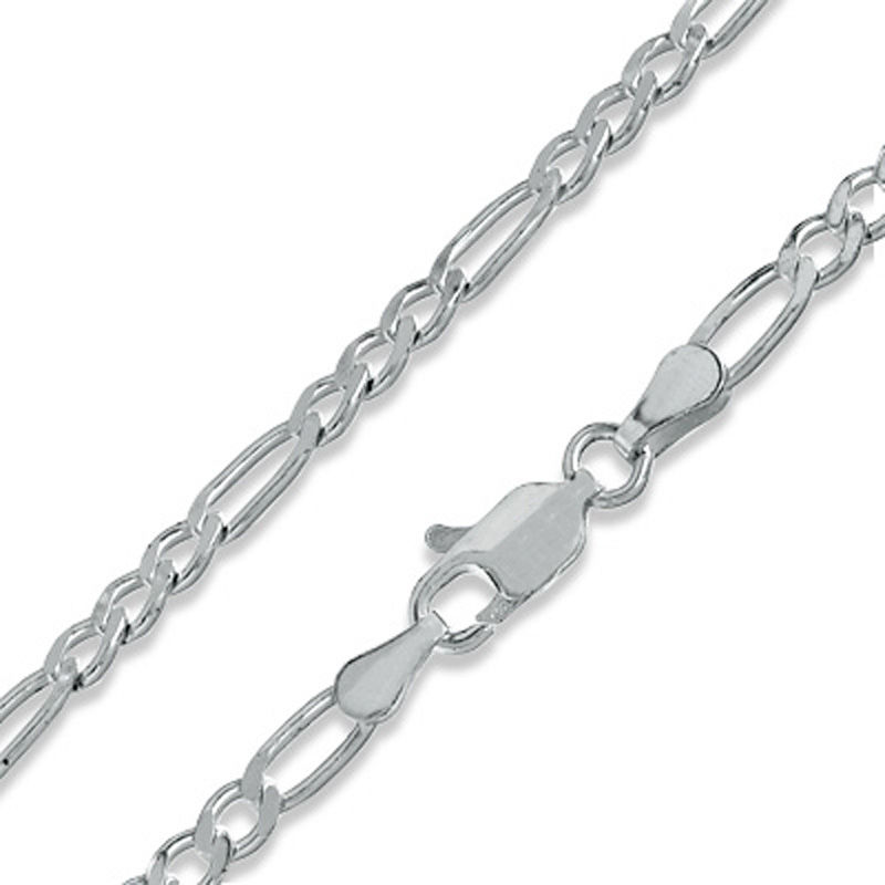 Main Image 1 of Made in Italy 080 Gauge Figaro Chain Necklace in Solid Sterling Silver - 18"