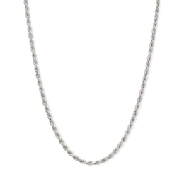 Made in Italy 040 Gauge Diamond-Cut Rope Chain Necklace in Solid Sterling Silver - 20&quot;