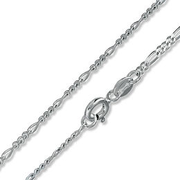 Made in Italy 050 Gauge Figaro Chain Necklace in Solid Sterling Silver - 18&quot;